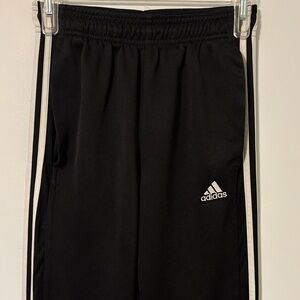 Adidas Black Joggers with White Accents